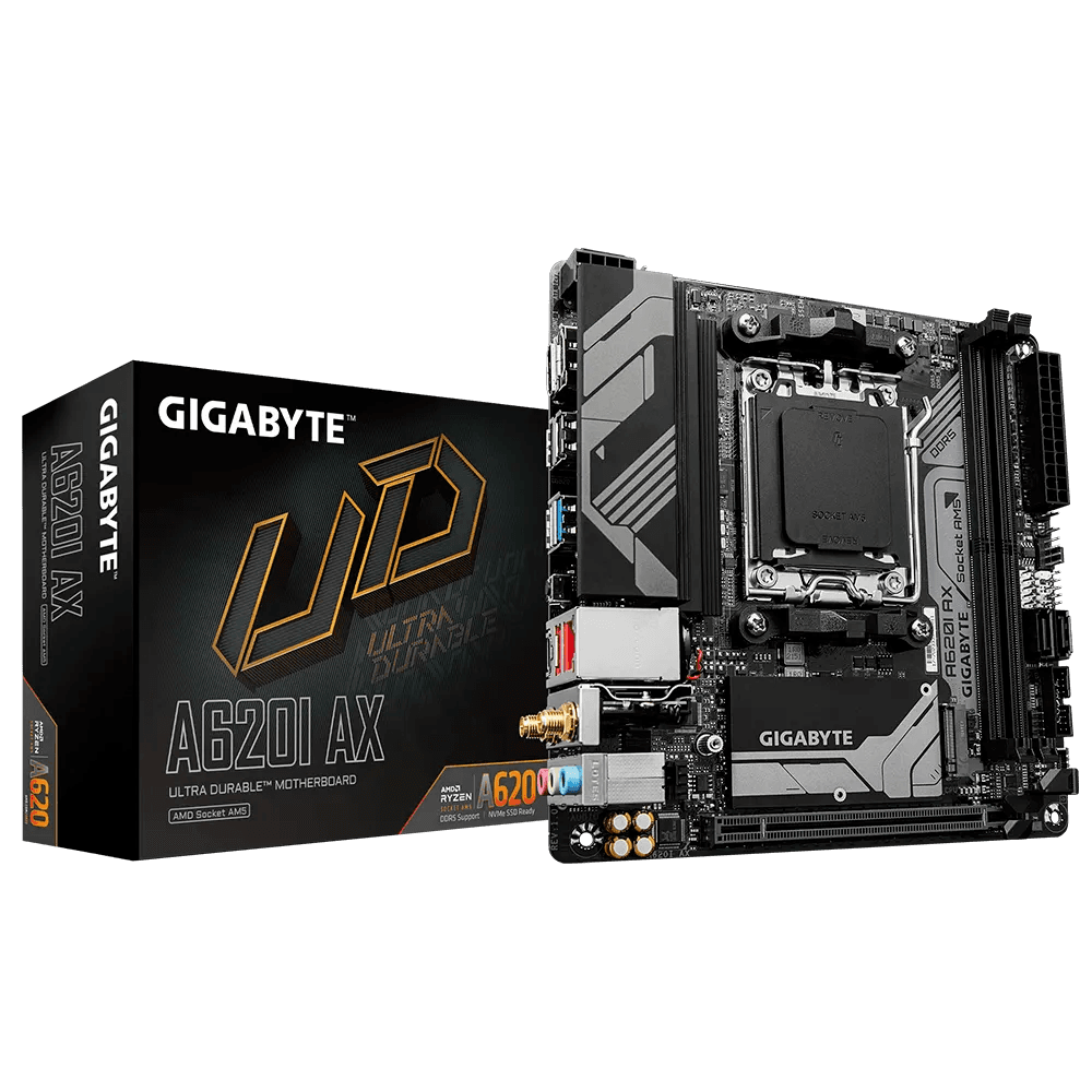 Placa Mãe Gigabyte A620i Ax Wifi Amd Am5 Mini Itx Ddr5