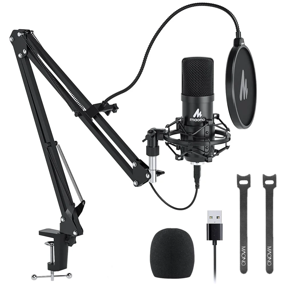 Microfone Condensador Maono Au-a04, Cardióide, Preto