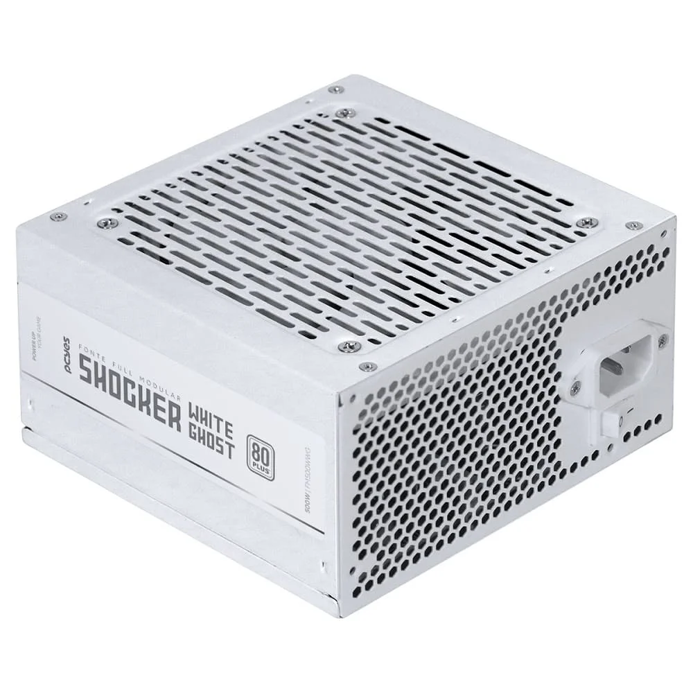 Imagem 5 de 5 do produto Fonte De Alimentação Gamer PCyes Shocker Full Modular 500w 80 Plus White - White Ghost