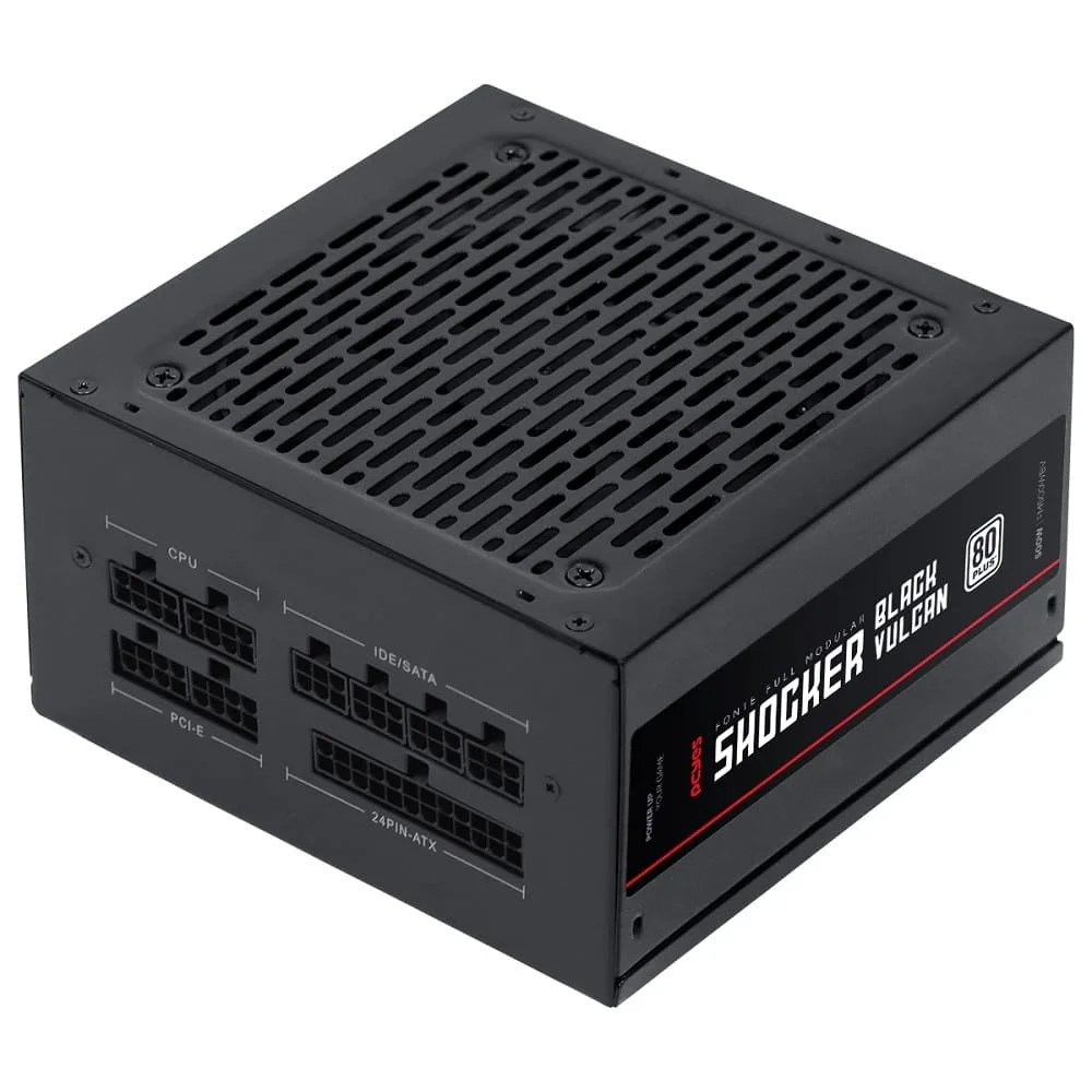 Imagem 4 de 5 do produto Fonte De Alimentação Gamer PCyes Shocker Full Modular 500w 80 Plus White - Black Vulcan