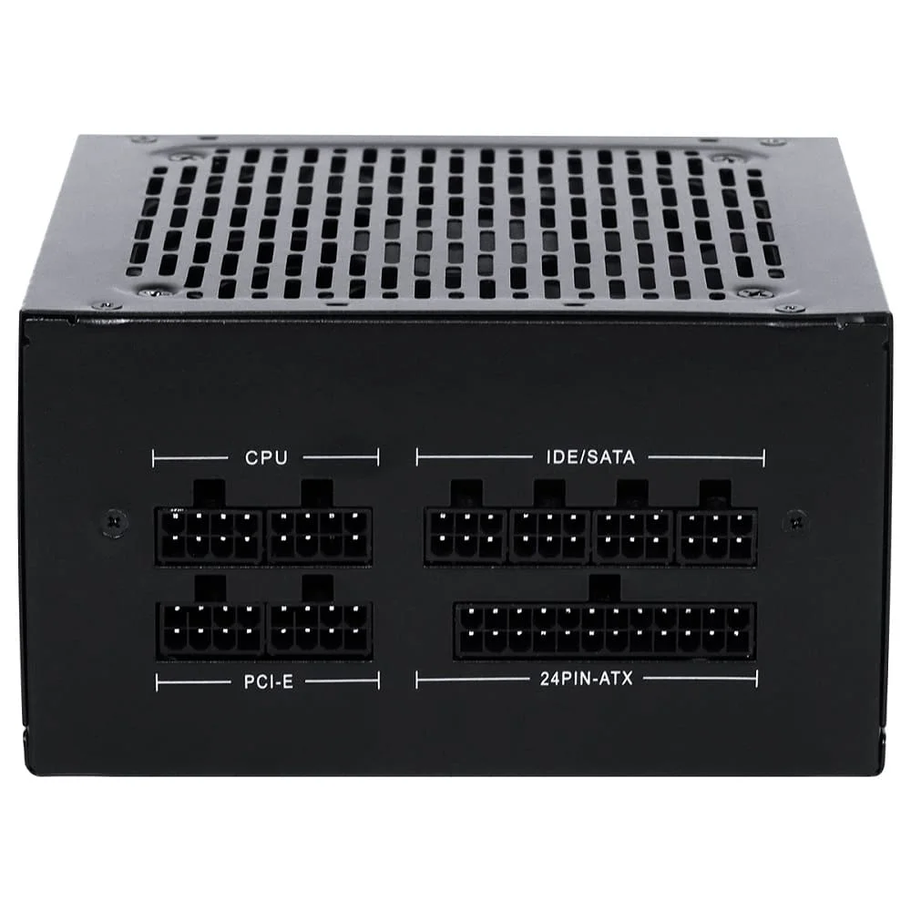 Imagem 2 de 5 do produto Fonte De Alimentação Gamer PCyes Shocker Full Modular 600w 80 Plus White - Black Vulcan