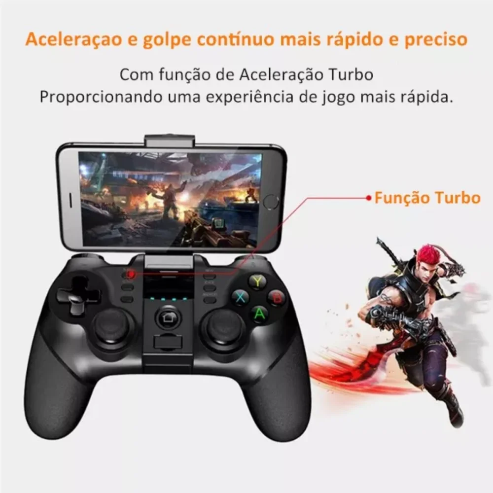 Imagem 3 de 5 do produto Controle Gamer Celular Joystick Bluetooth Altomex At-9076