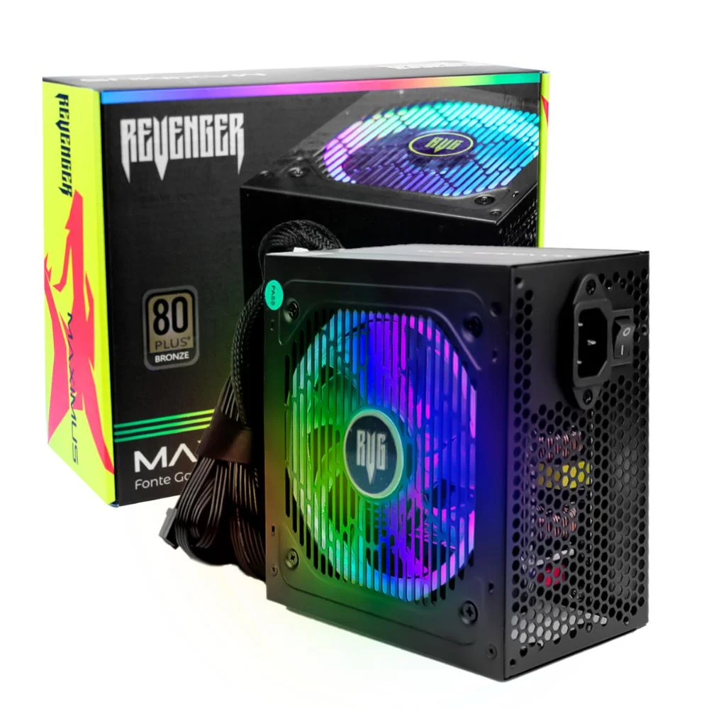 Fonte Gamer  Alimentação PC 750w Silencioso 80 Plus Pfc