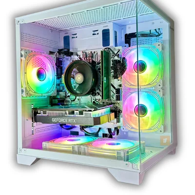 PC Gamer Aquario Branco | Ryzen 5 5500 | RTX 3050 6GB | 32GB RAM | SSD NVMe 1TB | Windows 11 Pro