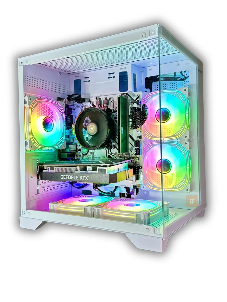 PC Gamer Aquario Branco | Ryzen 5 5500 | RTX 3050 6GB | 32GB RAM | SSD NVMe 1TB | Windows 11 Pro