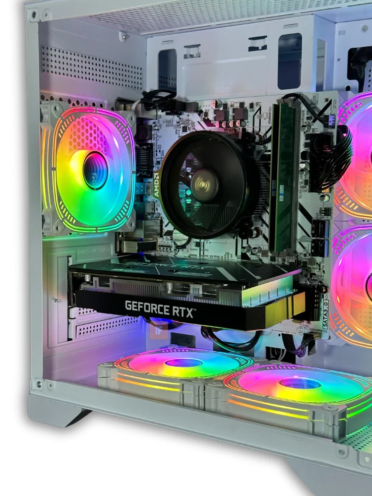 PC Gamer Aquario Branco | Ryzen 5 5500 | RTX 3050 6GB | 32GB RAM | SSD NVMe 1TB | Windows 11 Pro - view 3