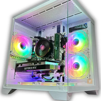 PC Gamer Aquario Branco | Ryzen 5 5500 | RTX 3050 6GB | 16GB RAM | SSD NVMe 1TB | Win11 Pro