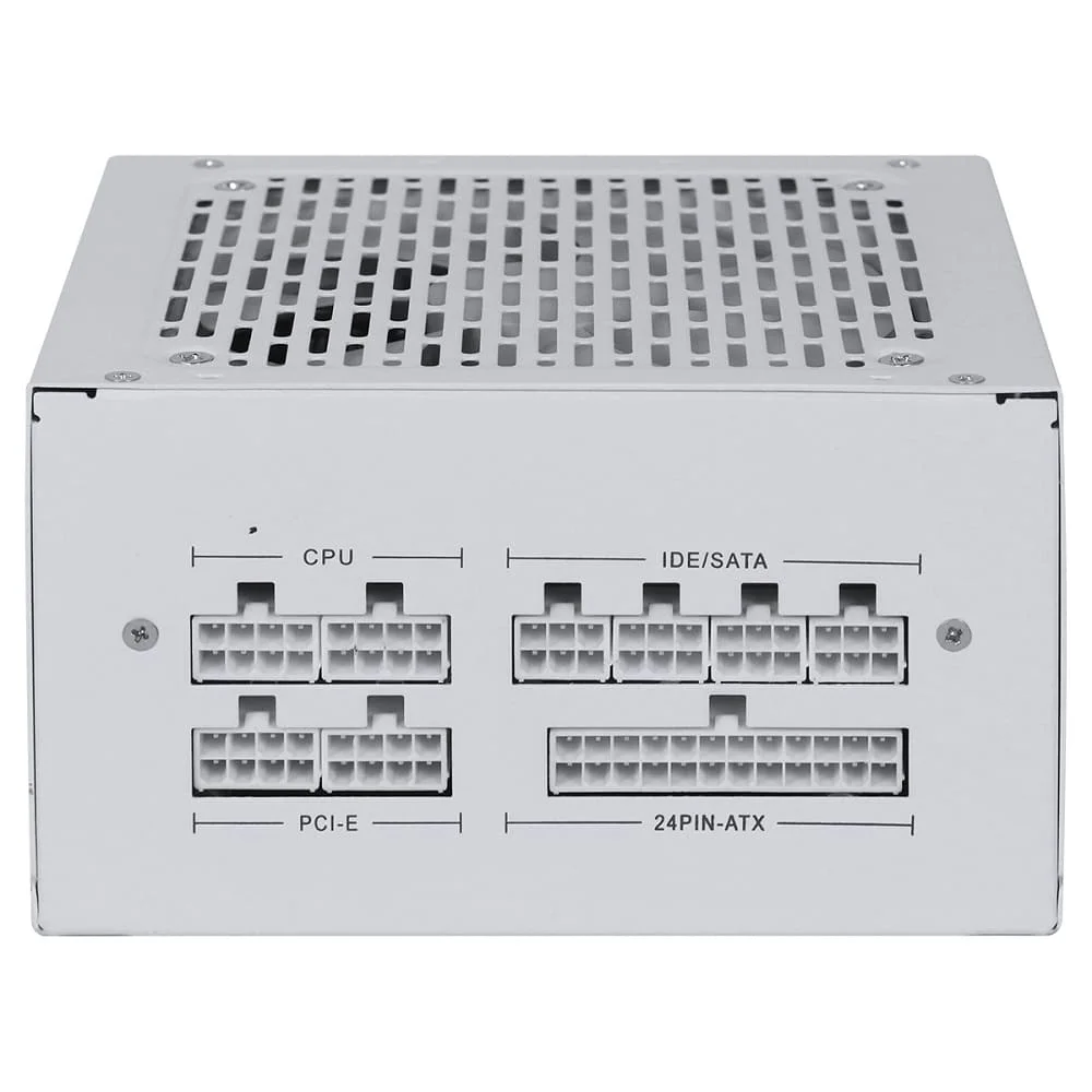 Imagem 4 de 5 do produto Fonte De Alimentação Gamer PCyes Shocker Full Modular 600w 80 Plus White - White Ghost