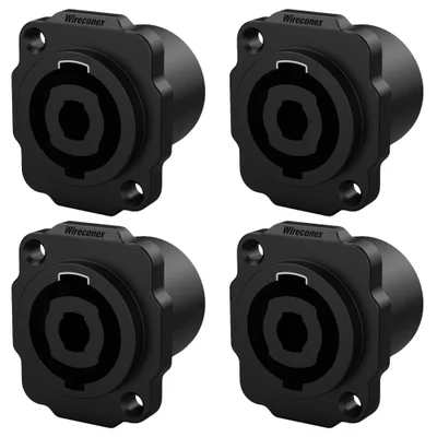 Conector Spk Femea Painel 4 P Wc 1604 Fp Bk Pbk Wireconex 04 Unidades [f108]