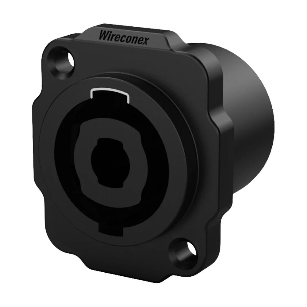 Imagem 2 de 4 do produto Conector Spk Femea Painel 4 P Wc 1604 Fp Bk Pbk Wireconex 04 Unidades [f108]