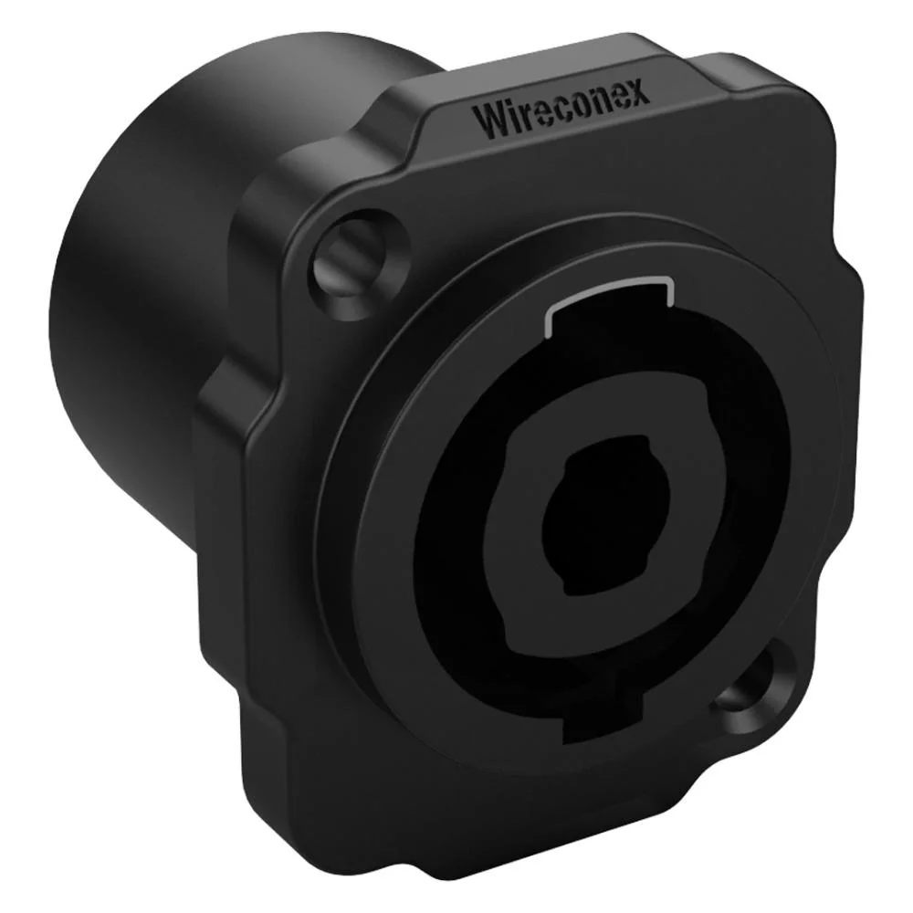 Imagem 3 de 4 do produto Conector Spk Femea Painel 4 P Wc 1604 Fp Bk Pbk Wireconex 04 Unidades [f108]