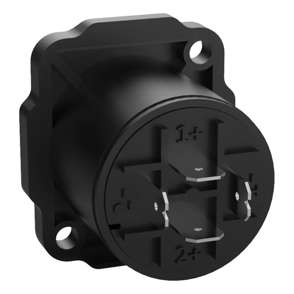 Imagem 4 de 4 do produto Conector Spk Femea Painel 4 P Wc 1604 Fp Bk Pbk Wireconex 04 Unidades [f108]