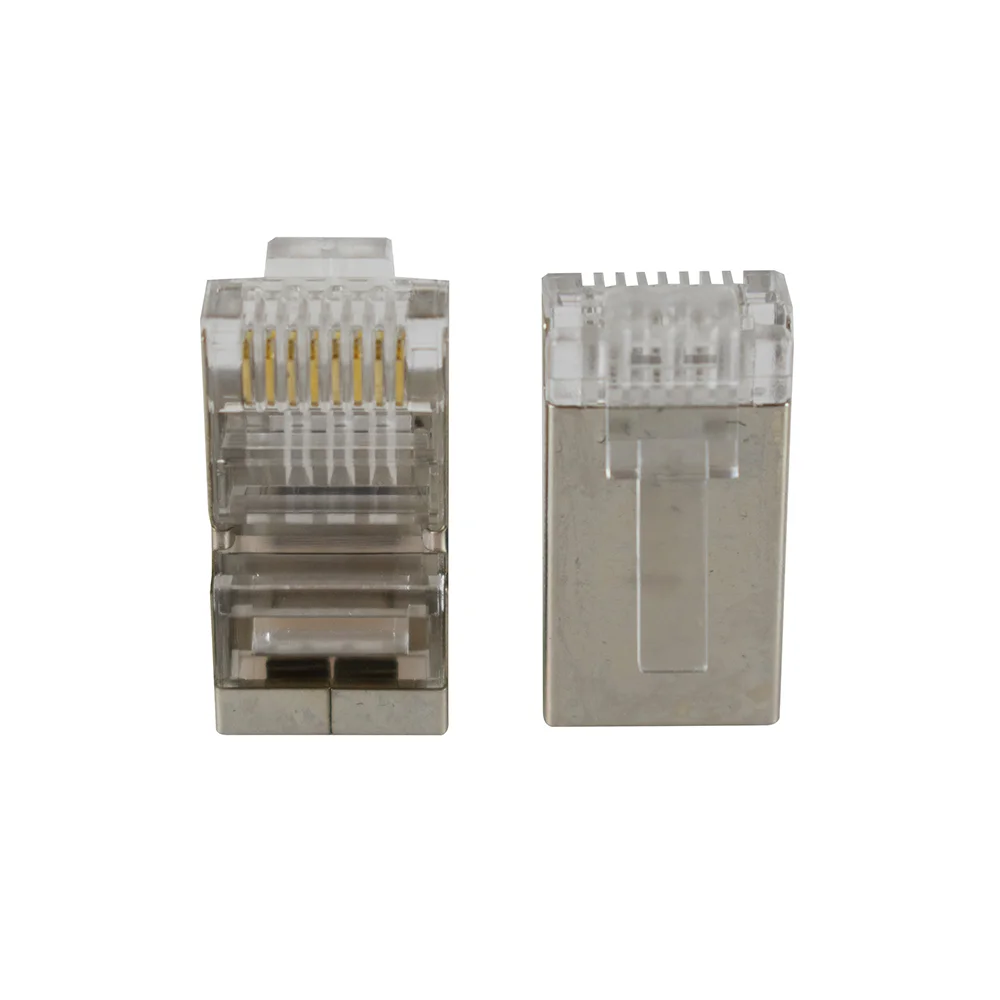 Imagem 2 de 2 do produto Conector Rj-45 Macho Evus C-103 Cat6 Blindado 100un.