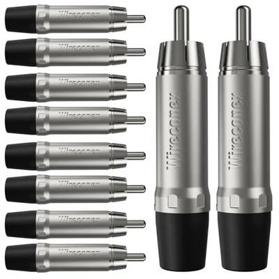 Conector Plug Rca Macho Wc 1212 Bk  Wireconex 10unidades - Pç / 10 [f108]