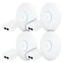 4 Roteadores Wifi 6 Access Point 5.3 Gbps + 4 Injetores Poe+ | 4 U6 Pro Ubiquiti Com 4 Fontes 48v 30w