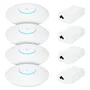 4 Roteadores Wifi 6 Access Point 5.3 Gbps + 4 Injetores Poe+ | 4 U6 Pro Ubiquiti Com 4 Fontes 48v 30w