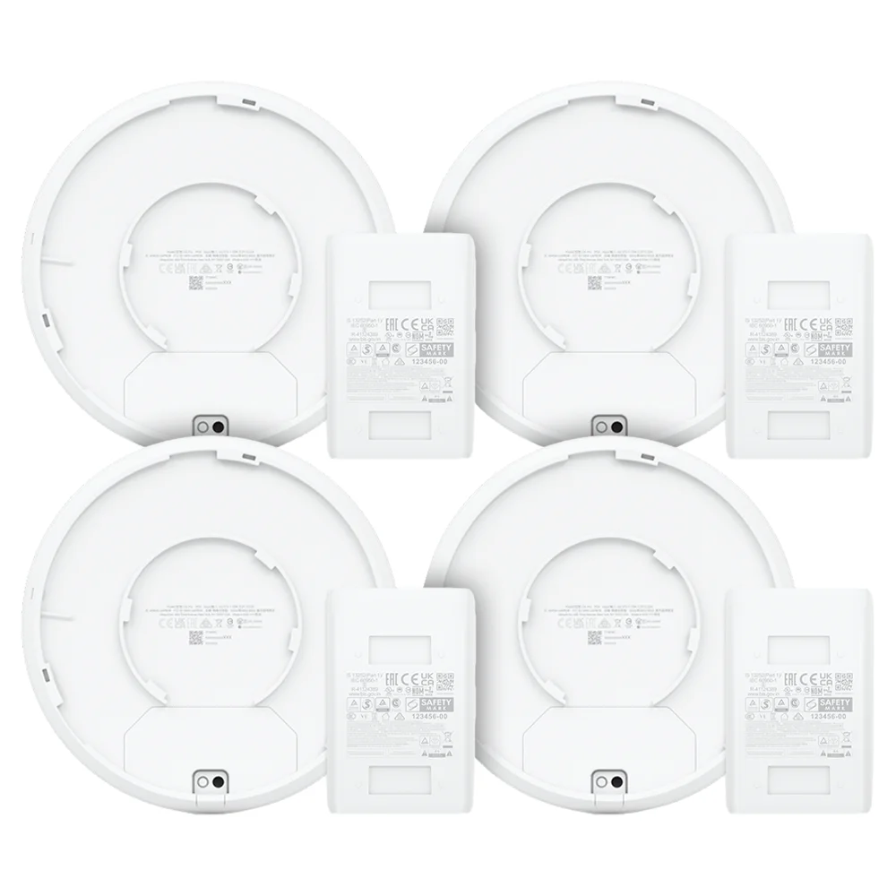 4 Roteadores Wifi 6 Access Point 5.3 Gbps + 4 Injetores Poe+ | 4 U6 Pro Ubiquiti Com 4 Fontes 48v 30w