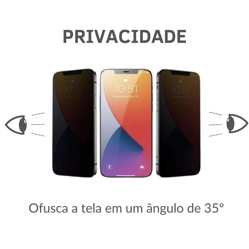 Imagem 4 de 5 do produto Película Fosca De Privacidade Para Iphone 14 Plus