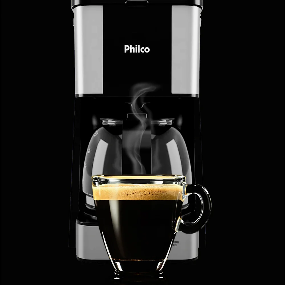 Imagem 3 de 5 do produto Cafeteira Philco PCf20a  Jarra De Vidro 720ml  20 Cafes 650w-preto  - 127v
