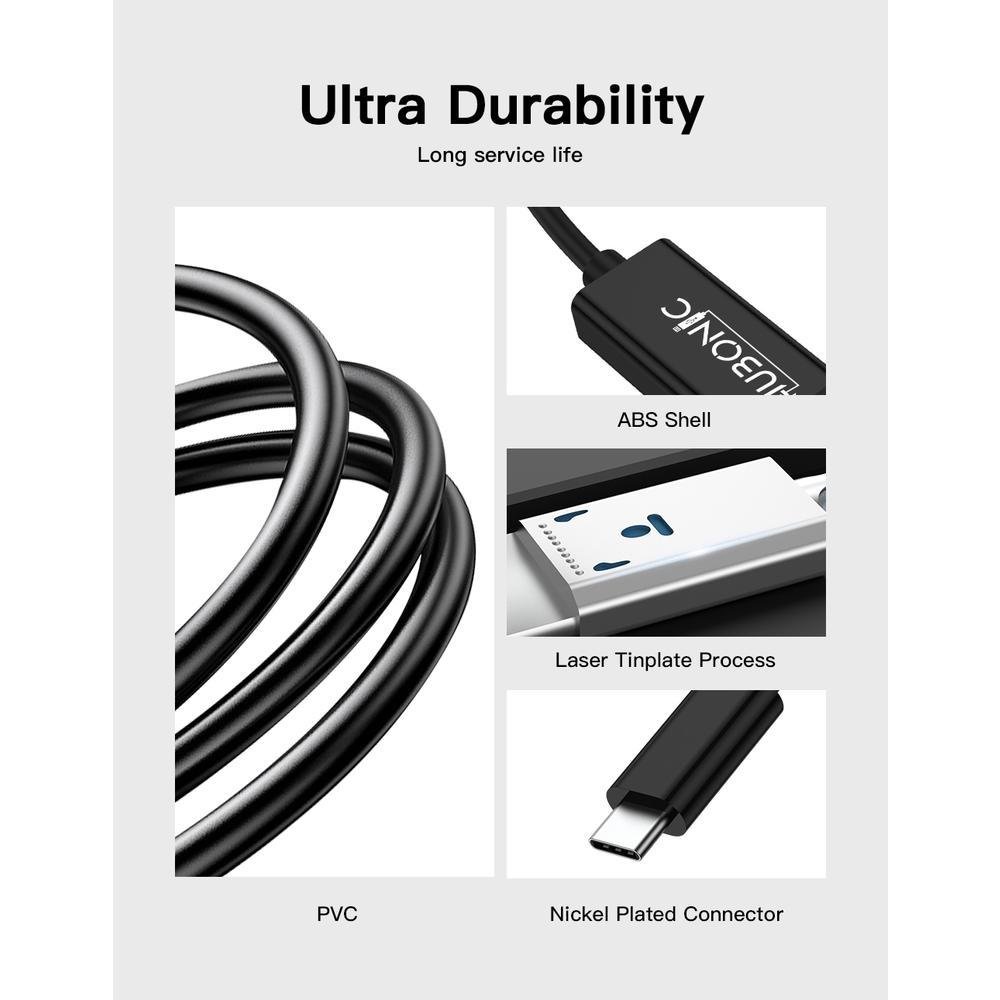Imagem 2 de 5 do produto Hubonic Adaptador Usb C Para HDMI 4k 60hz Cabo Celular Tablet Notebook Resistente Alta Qualidade