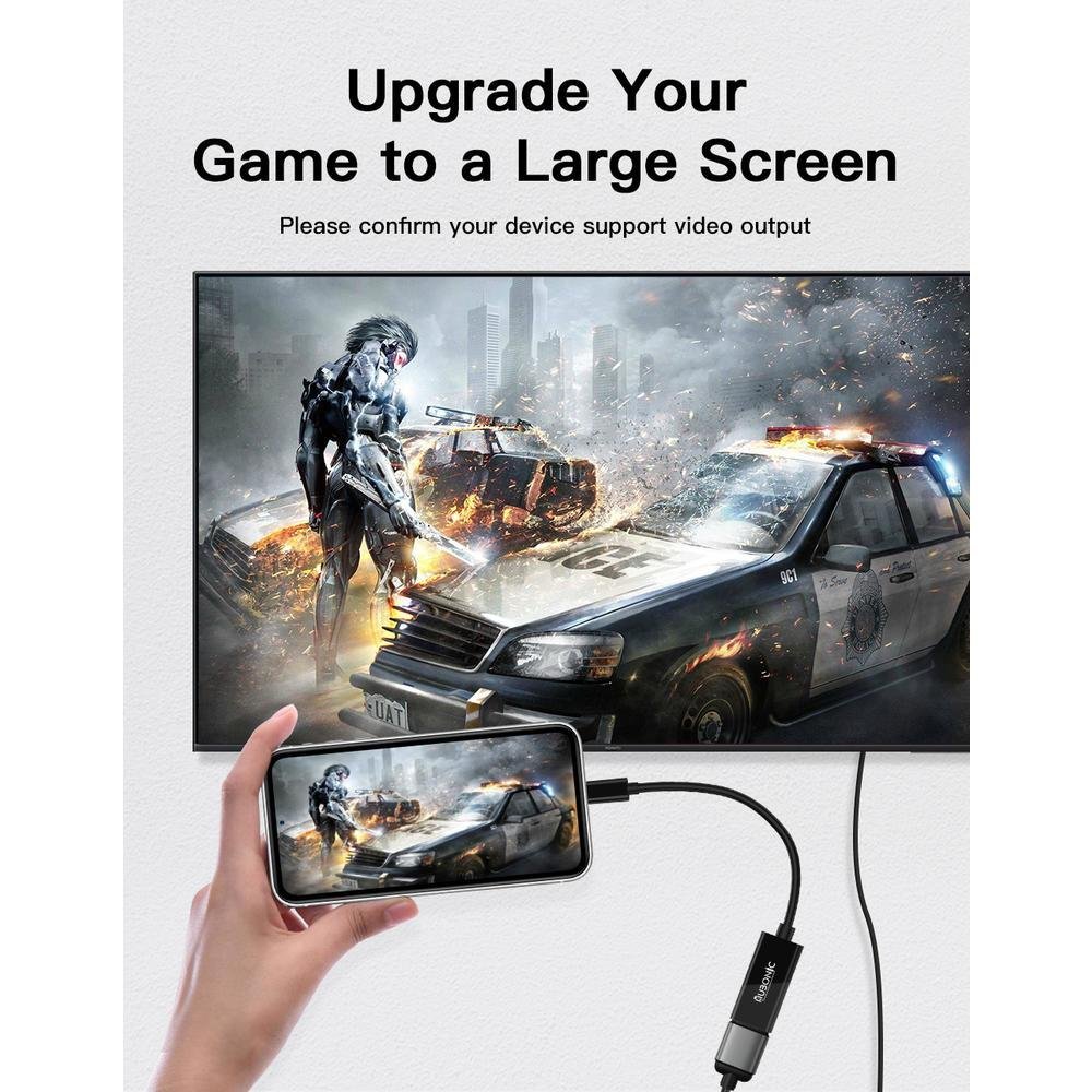 Imagem 4 de 5 do produto Hubonic Adaptador Usb C Para HDMI 4k 60hz Cabo Celular Tablet Notebook Resistente Alta Qualidade