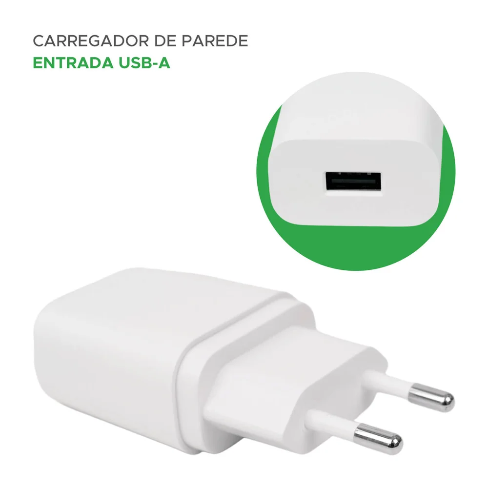 Imagem 3 de 5 do produto Carregador Celular Tomada Plug Adaptador Fonte Usb 5v 2.1a