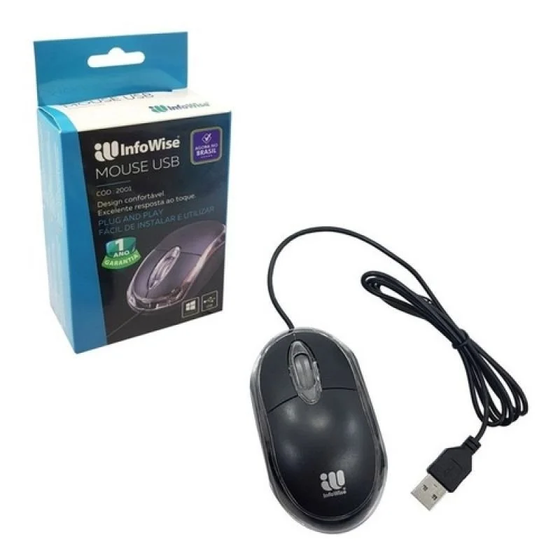 Mouse Usb Infowise Preto 2001 Mouse Usb Infowise Preto 2001