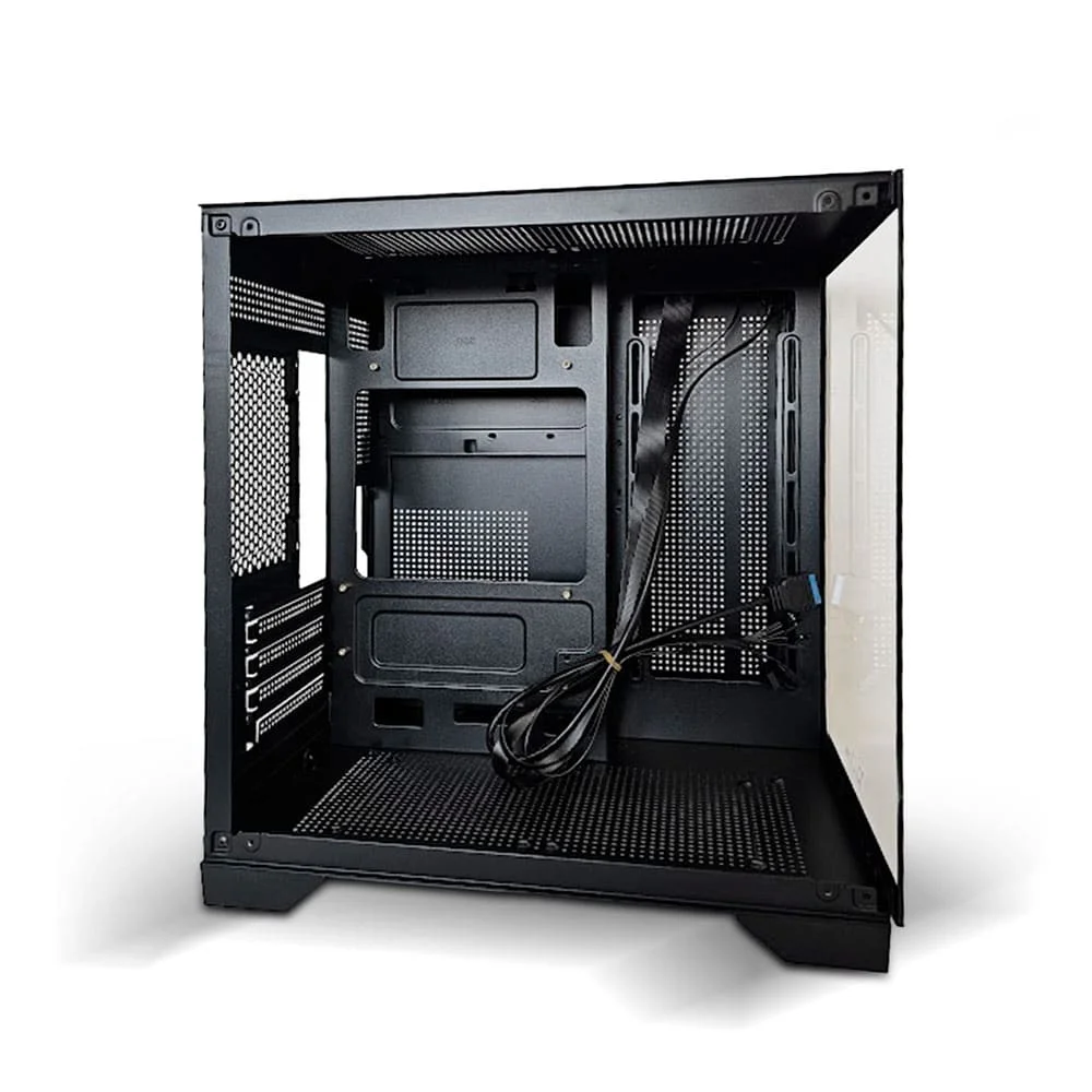 Imagem 2 de 5 do produto Gabinete Gamer Duex Aquário, Mid-Tower, Lateral e Frontal De Vidro, Preto - Dxj270-2