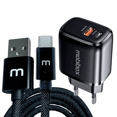 Carregador Tomada de Parede / Fonte - 2 Saídas USB + Tipo C 3A - Ultra Rápido + Cabo Tipo C com entrada USB - 1 metro - Original Garantia de 1 ano