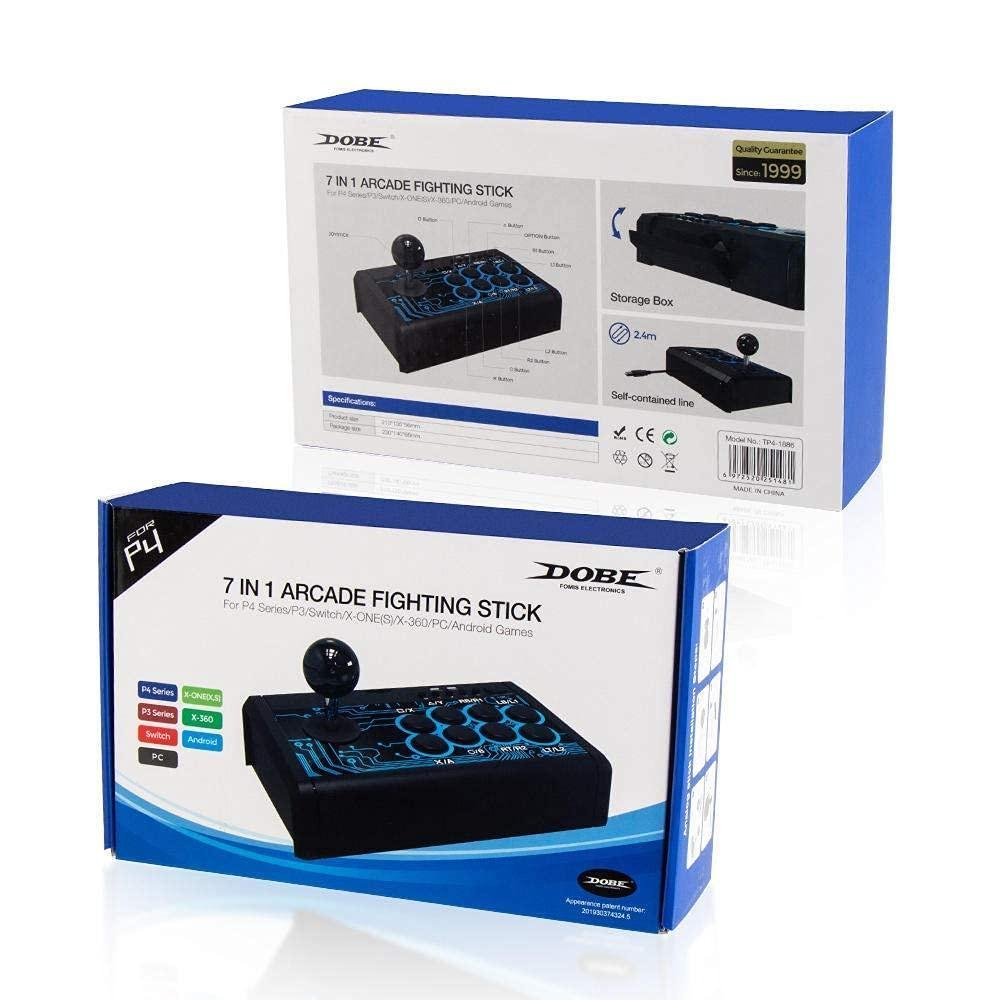 Imagem 5 de 5 do produto Controle Arcade Figth P/ Ps4 XBOX One Ps Switch PC Cor Preto