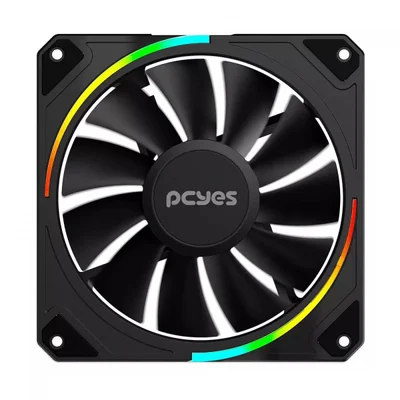 Fan Cooler Ventoinha Gamer PCyes 120mm Sangue Frio 3 ARGB Black Vulcan