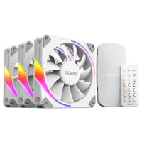 Kit Com 3 Fans Cooler ARGB PCyes Sangue Frio 3 White Ghost 120mm 2