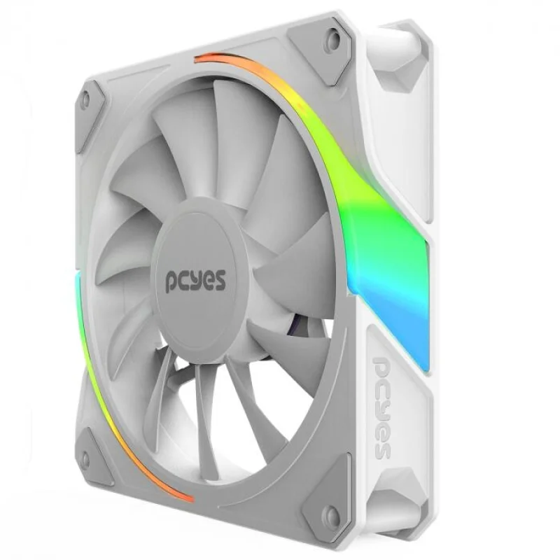 Imagem 2 de 5 do produto Fan Cooler Ventoinha Gamer PCyes 120mm Sangue Frio 3 ARGB White Ghost
