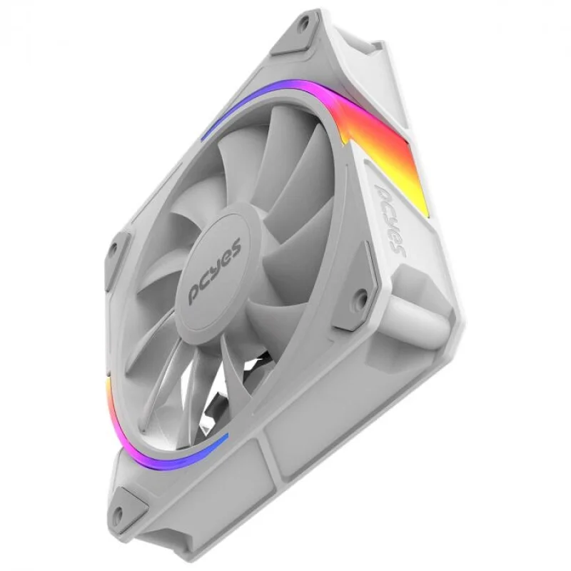 Imagem 3 de 5 do produto Fan Cooler Ventoinha Gamer PCyes 120mm Sangue Frio 3 ARGB White Ghost