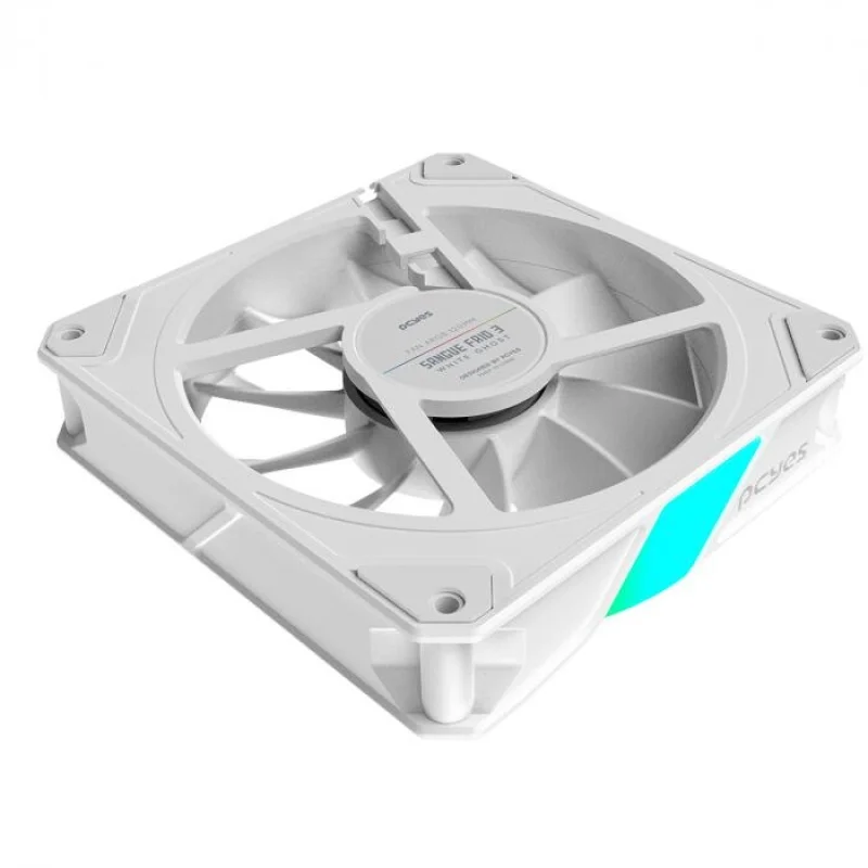 Imagem 4 de 5 do produto Fan Cooler Ventoinha Gamer PCyes 120mm Sangue Frio 3 ARGB White Ghost
