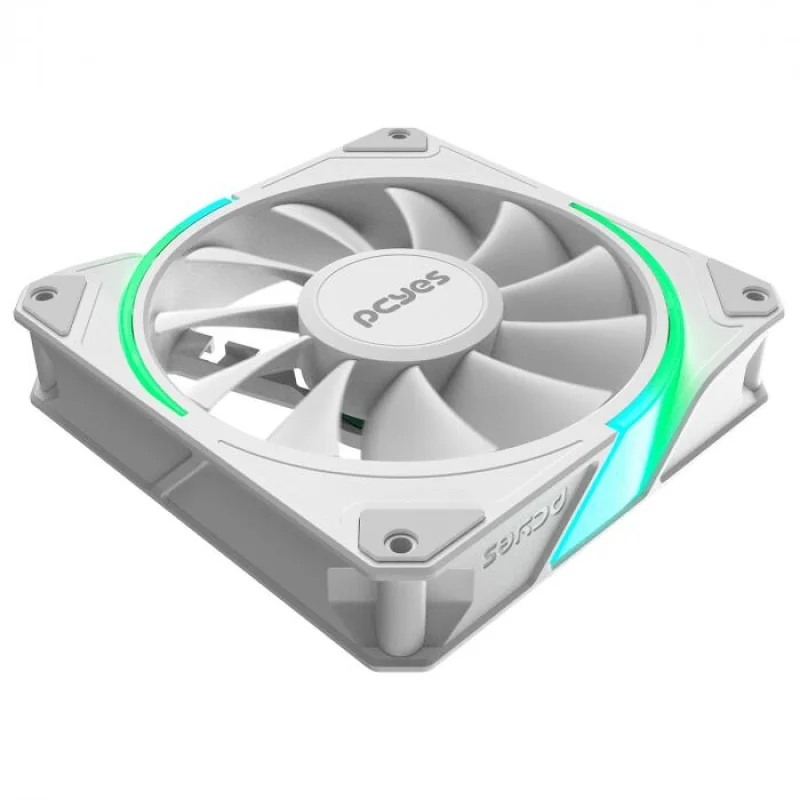 Imagem 5 de 5 do produto Fan Cooler Ventoinha Gamer PCyes 120mm Sangue Frio 3 ARGB White Ghost