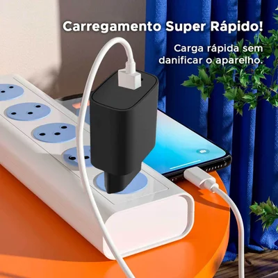 Carregador Parede Duplo Usb Tipo C Pd 20w Turbo Garantia 1 A — foto 4