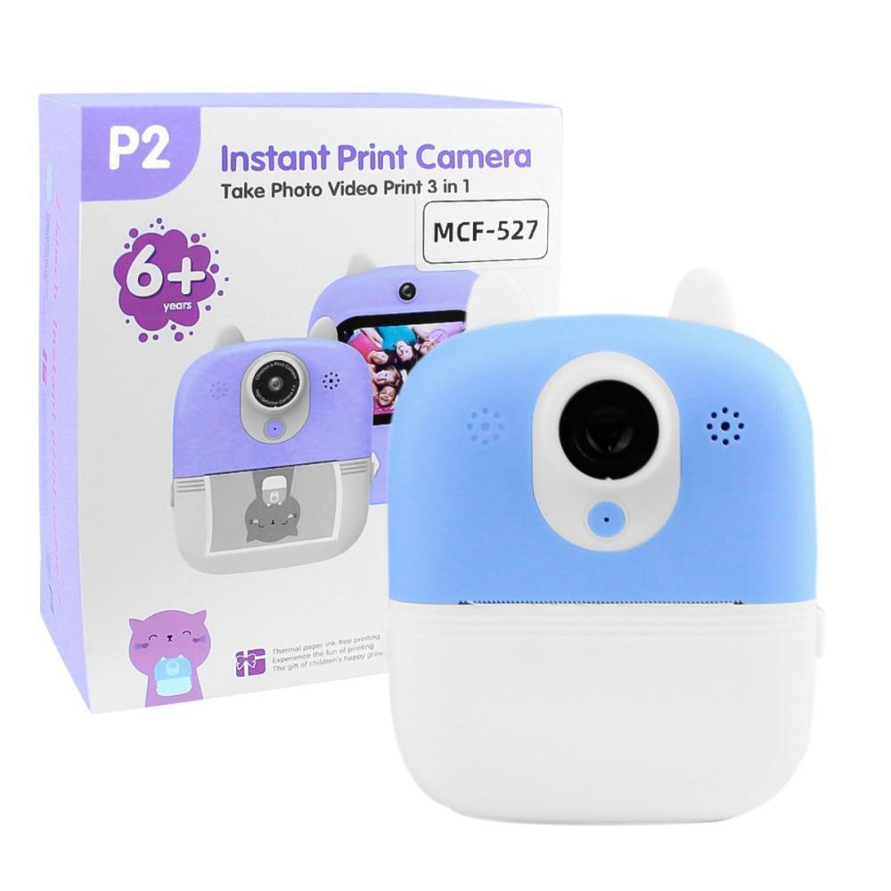 Câmera Fotográfica Instântanea Print Vídeo Jogo 3em1 Full Hd - Roxo