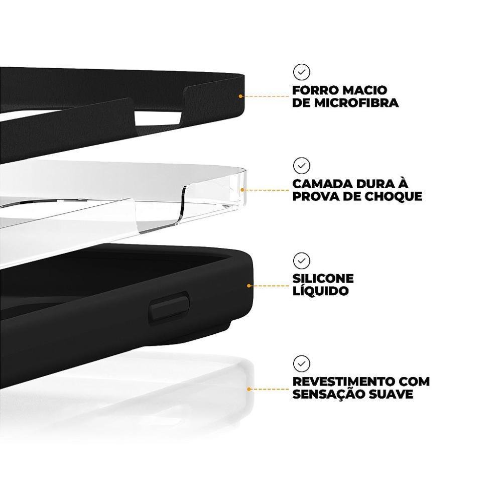 Imagem 3 de 5 do produto Capa Para Iphone 14 Pro - Silicon Premium Preta - Gshield