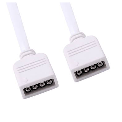 Cabo Extensor para LED, 100cm (1m), RGB, 4 Pinos 12v, Branco, Extensão Cooler fan e Fita de LED