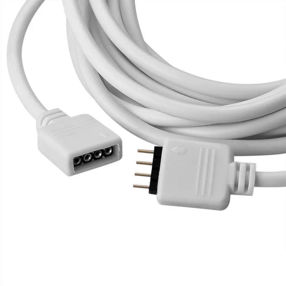 Imagem 5 de 5 do produto Cabo Extensor para LED, 100cm (1m), RGB, 4 Pinos 12v, Branco, Extensão Cooler fan e Fita de LED