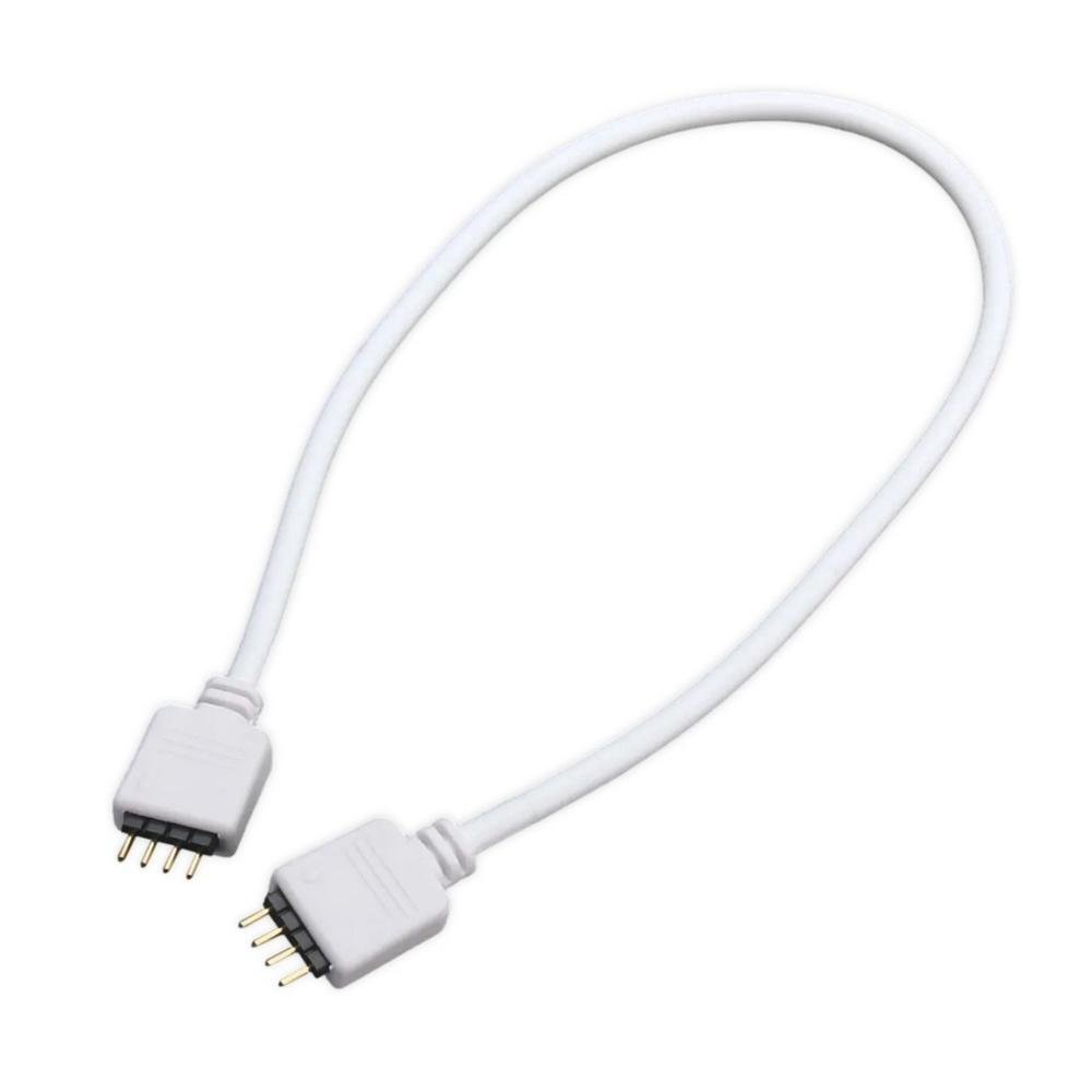 Imagem 5 de 5 do produto Cabo Extensor para LED, 30cm (0.3m), RGB, 4 Pinos 12v, Branco, Extensão Cooler fan e Fita de LED