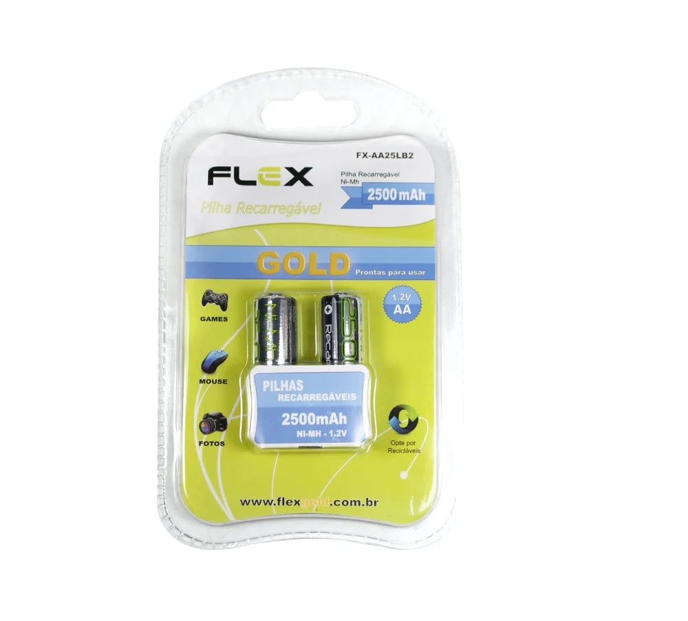 Bateria / Pilha Recarregavel Mod. "flex" Fx-aa25lb2