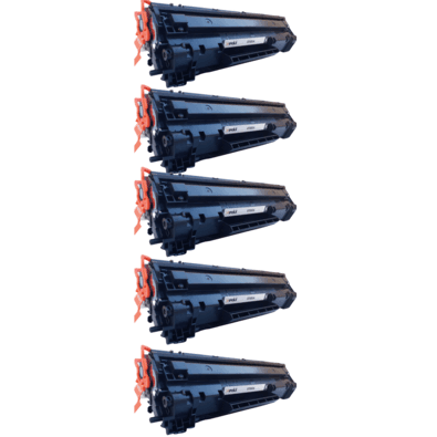 Kit 5 Toner Compatível Cf283a 83a | Laserjet M127fn, M127fw, M201, M201dw, M225dw, M226, - Evolut
