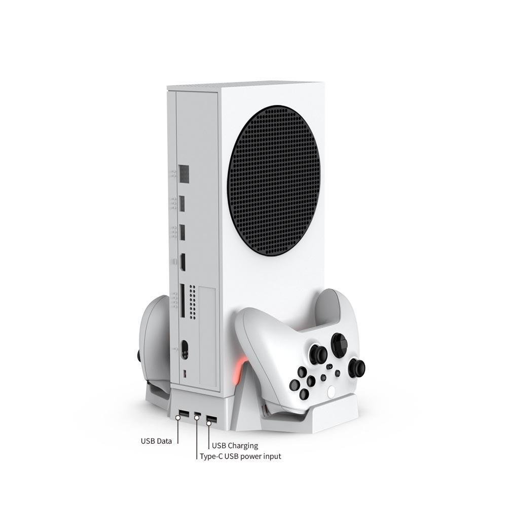 Imagem 4 de 5 do produto Suporte Base De Carregador Com Cooler 2 Ventoinhas + 2 Baterias Compatível Com XBOX Series S