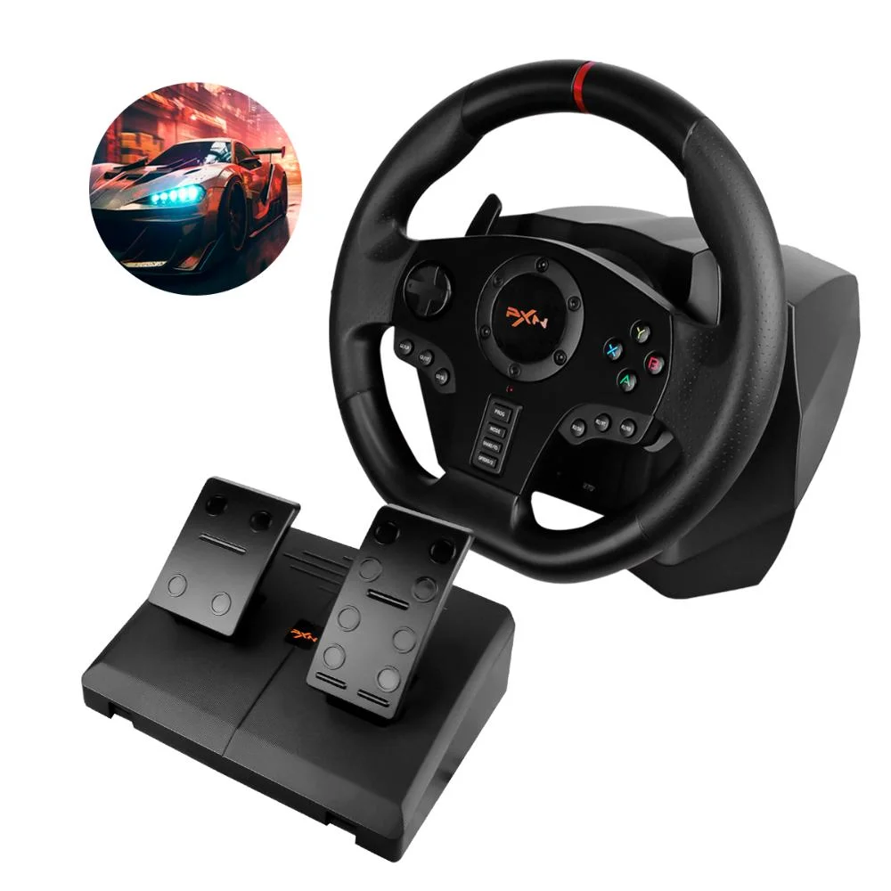 Volante Gaming Pedal Racing Wheel Ergonomico Jogos Corrida