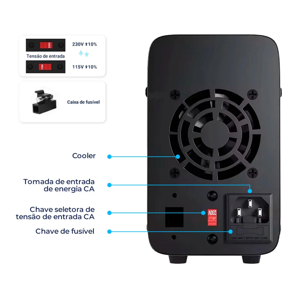 Imagem 3 de 5 do produto Fonte De Bancada Wanptek Aps3010h 30v 10a 300w