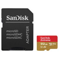 Cartão de memória micro sd sandisk extreme v30 a2 u3 4k uhd - 512gb - sandisk expanda o armazenamento do seu dispositivo de maneira extremamente efici