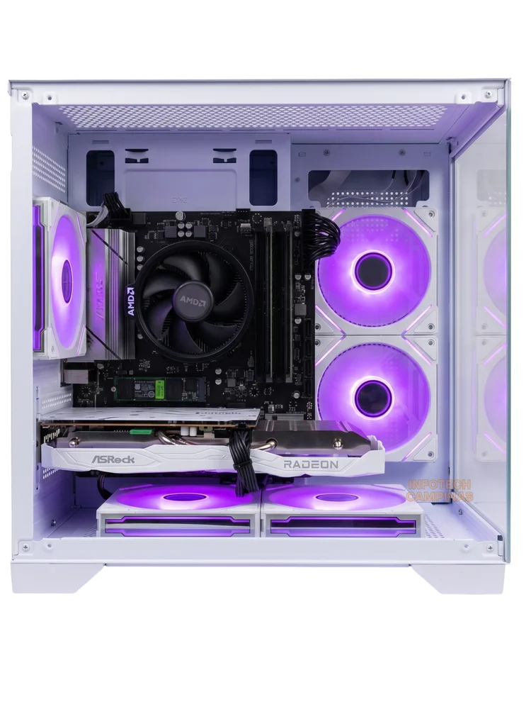 PC Gamer Aquario Branco Ryzen 5 5500 | RX 6600 8GB | 16GB RAM | SSD NVMe 1TB | Windows 11 Pro - view 4