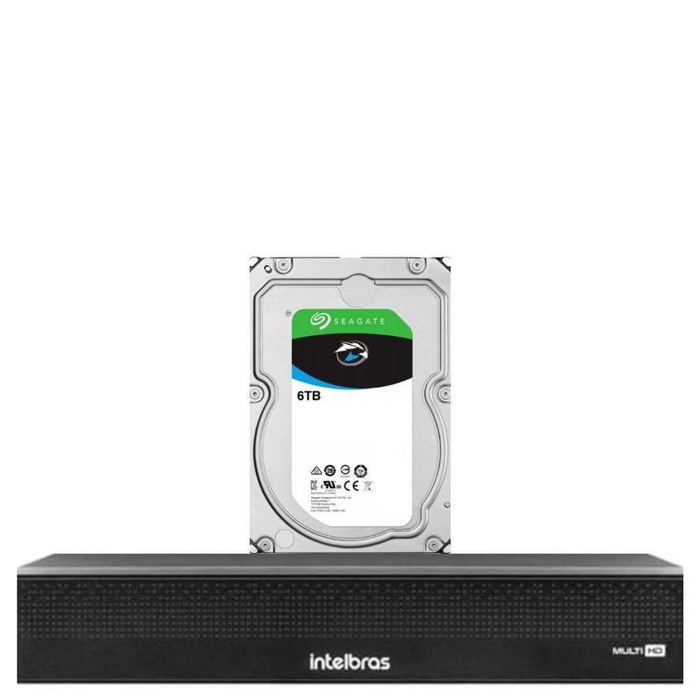 Dvr 16 Canais Intelbras Mhdx 1016 Multi Hd - Ip, Hdcvi, Hdtvi, Ahd E Analógica Com Hd 6 Tb